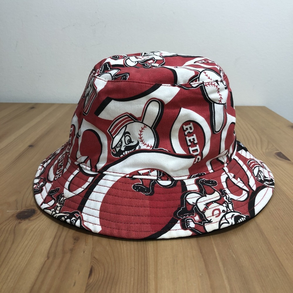 Cincinnati Reds '47 Brand Bravado Floppy Bucket Hat Adult One Size Red White MLB